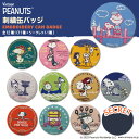 刺繍缶バッジ PEANUTS スヌーピー アクセサリー キャラクター グッズ アウトドアバッジ 刺繍 刺繍ワッペン 男の子 女の子 かわいい かっこいい 入園 ...