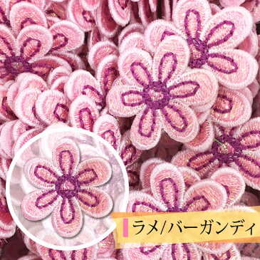 ワッペン ラメ 花びら 花 小さい 6枚セット アイロン 刺繍 マーク シンプル プレゼント 服 ワンポイント かわいい刺繍ワッペン 男の子 女の子 入園 入学 幼稚園 保育園 小学校 楽天 アップリケ お祝い ギフト ノンキャラ