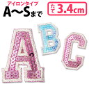 文字ワッペン アルファベット スパンコール A〜S 1枚 名前 アイロン 男の子 女の子 名入れ お名前 文字 アップリケ CPワッペン 刺繍 シンプル かわい...