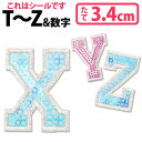 文字ワッペン シール スパンコール アルファベット T〜Z 記号 名前 男の子 女の子 名入れ お名前 文字 アップリケ CPワッペン 刺繍 シンプル かわいい...