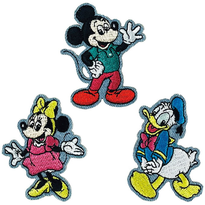 ディズニー ワッペン小 レトロ ミッキー&フレンズ アイロン シール かわいい 刺繍 キャラクター グッズ プレゼント 服キャラクターワッペン 刺繍ワッペン 男の子 女の子 入園 入学 幼稚園 保育園 小学校 楽天 アップリケ お祝い ギフト【Disneyzone】