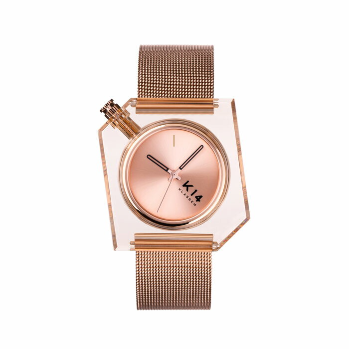 KLASSE14 クラス14 K14 IRREGULARLY SQUARE Rose Gold with Mesh Strap 40mmklasse14　腕時計 ペアウォッチ レディース 人気 ブランド ● 送料無料● ラッピング無料