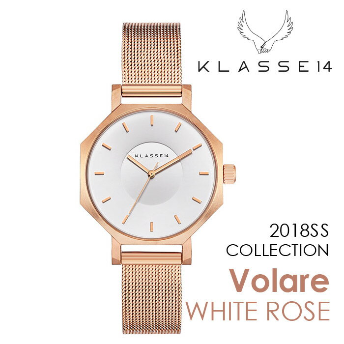 KLASSE14 腕時計 【2年保証】KLASSE14 OKTO WHITE ROSE OK18RG004S 28mm 正規取扱店 クラス14　ホワイトローズ ホワイト 腕時計 レディース メンズ 人気 ブランド ● 送料無料● ラッピング無料