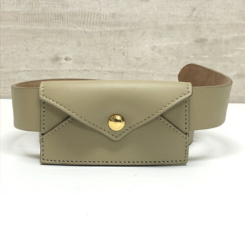 Burberry　バーバリー　レザーベルト付き　ENVELOPE　75　LATTE　【中目黒b2】【レディース】【美中古】