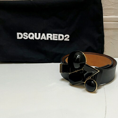 Dsquared2 ディースクエアード レザーベルト　ブラック 【代官山05】【中古】【レディース】