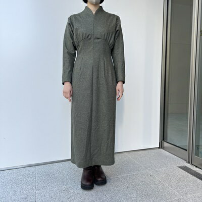 楽天ブランド古着　BroochMame Kurogouchi マメ クロゴウチ 22AW MM22FW-DR052 Melange Flannel Dress ドレス ワンピース 160cm SIZE3【表参道t12】【レディース】【新古品】