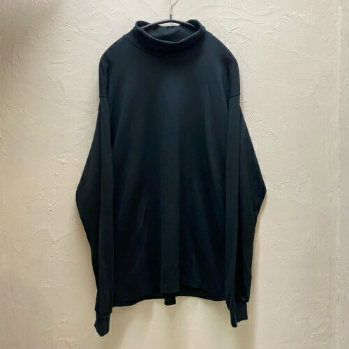 AURALEE オーラリー 21AW LUSTER PLAITING HI NECK L/S TEE 長袖タートルネックTシャツ ブラック