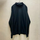 AURALEE オーラリー 21AW LUSTER PLAITING HI NECK L/S TEE 長袖タートルネックTシャツ ブラック