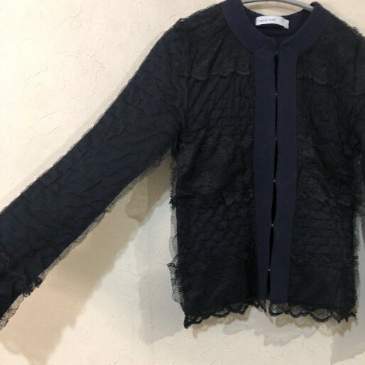 sacai luck サカイラック チュールデザインカーディガン 1 ネイビー ブラック【代官山k02】【中古】【レディース】