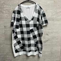 JIL SANDER ジルサンダー V NECK Tシャツ size M ホワイト ブラック【中目黒t08】【レディース】【中古】