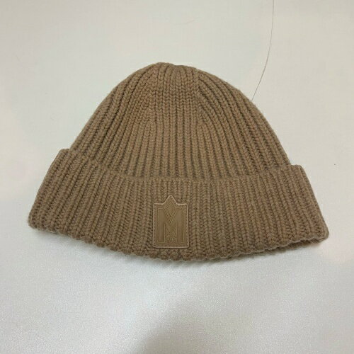 Mackage マッカージュ JUDE-WZ Beige ニットキャップ ニット帽 ビーニー ベージュ ロゴパッチ【代官山03】【中古】【メンズ】