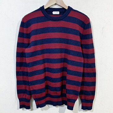 SAINT LAURENT サンローラン 15AW ボーダーニット レッド ネイビー M 【代官山k11】【中古】【メンズ】