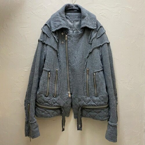 UNDERCOVER アンダーカバー 11AW MIRROR期 ウールライダースジャケット グレー系 