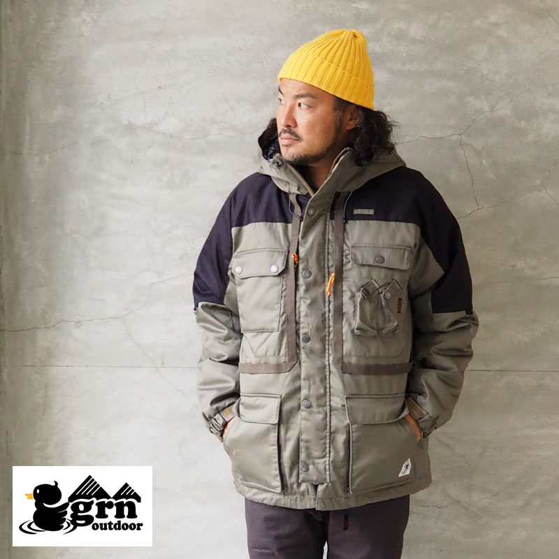 grn outdoor ジーアールエヌ アウトドア キャンパー ダウンジャケット 難燃 ダウン ヒアソビ HIASOBI CAMPER DOWN JACKET GO0283Q メンズ レディース 火遊び キャンパーダウン 難燃素材 焚き火 焚火 焚き火ダウン キャンプ ジャケット おしゃれ