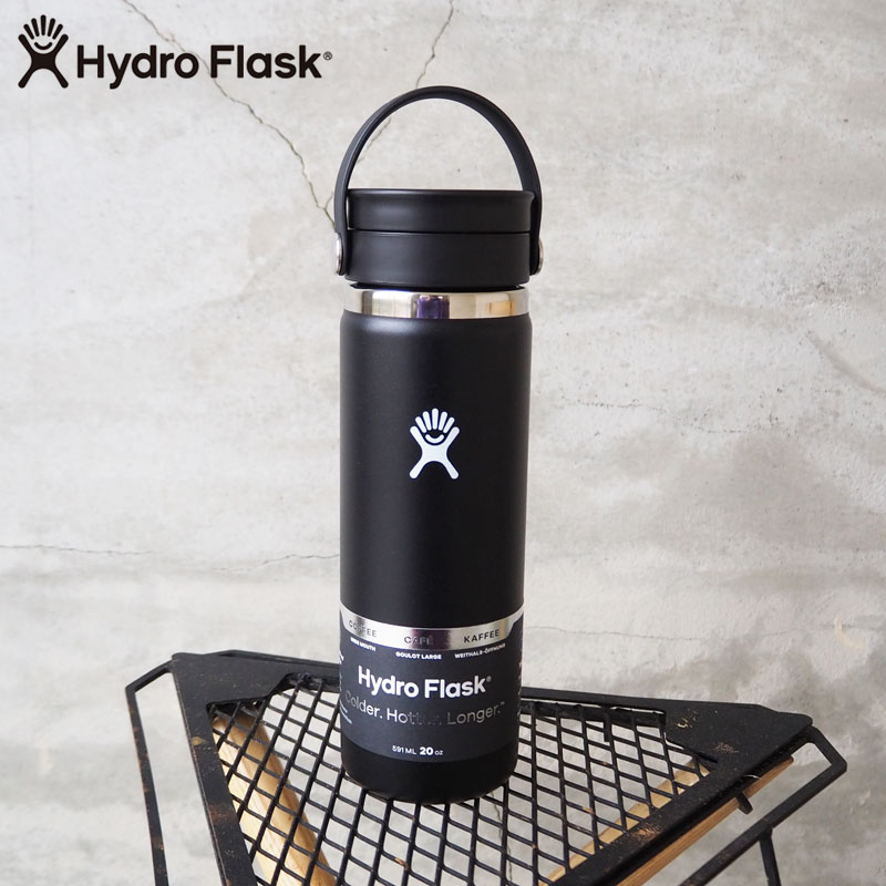 Hydro Flask ハイドロフラスク 水筒 COFFEE FLEX SIP 20oz 5089134 ステンレスボトル マイボトル コーヒー アウトドア キャンプ ひとりキャンプ 一人キャンプ おしゃれ ステンレス フレックスシップ 黒 ブラック 保温 保冷 スポーツ シンプル 正規品