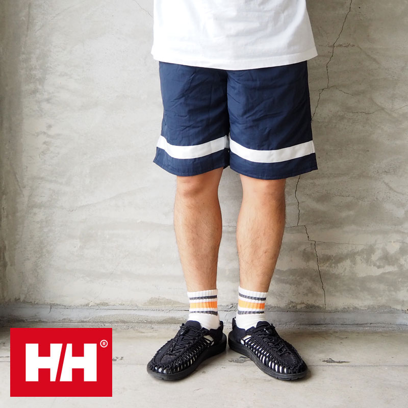 ヘリーハンセン 水着 メンズ 海パン HELLY HANSEN ボーダー One Border Shorts HE72210 ショーツ 海水パンツ 水陸両用 パンツ ハーフパンツ ウォーターショーツ アウトドア レジャー 海水浴 川遊び キャンプ スポーツ ナイロンパンツ 黒 ネイビー メール便可