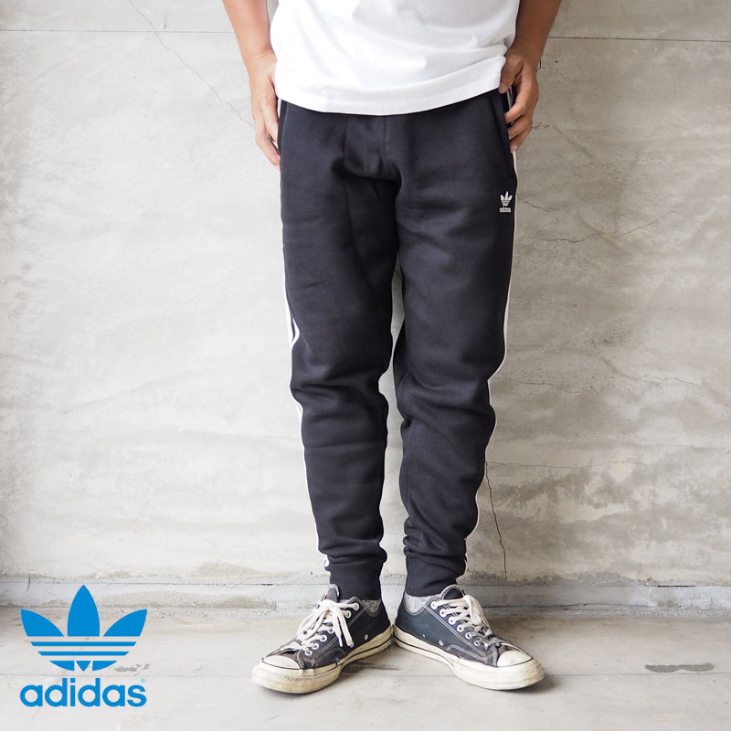 adidas Originals アディダス オリジナルス フリースパンツ 黒 3 STRIPES PANTS 14244 パンツ メンズ レディース スウェットパンツ スウェット 下 三本ライン 黒 ブラック イージーパンツ ジョガーパンツ ジャージ 下 トラックパンツ スポーツ おしゃれ