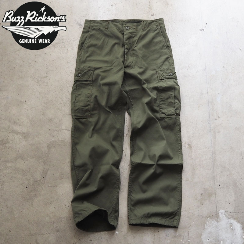 BUZZ RICKSON'S バズリクソンズ トラウザー パンツ BR40927 メンズ カーゴパンツ ミリタリー 日本製 TROUSERS ARMY SHADE 107 アメカジ..