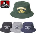 ベンデイビス ハット BEN DAVIS ベンデイビス ハット メンズ レディース COLLEGE HAT カレッジ バケットハット BDW-8661 帽子 バケハ ぼうし サファリハット サファリ アメカジ アウトドア キャンプ ロゴ 男女兼用 ロゴ