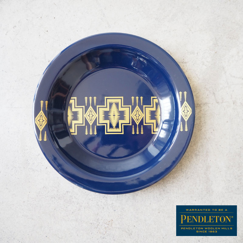 ڥɥȥ ץ졼   PENDLETON ENAMEL PLATE 18CM 19804342 ۡ ˥ץ졼  ۤ ƴ ơ֥륦  ȥɥ BBQ ͥӡ NAVY  Gold