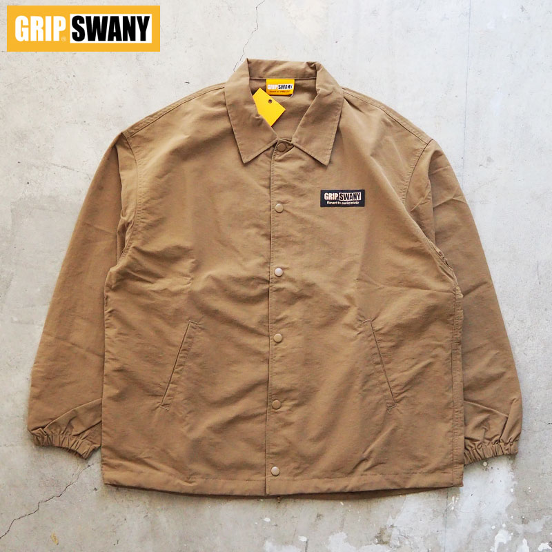 グリップスワニー コーチ ジャケット GRIP SWANY GS COACH JACKET GSJ-80 メンズ コーチジャケット リップストップナイロン アウトドア キャンプ ゆったり オーバーサイズ