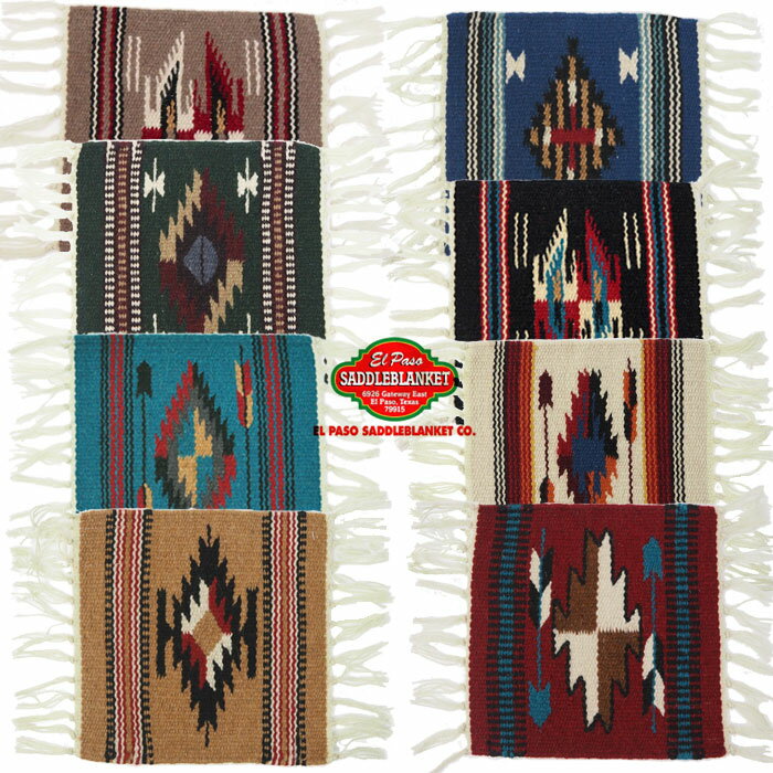 El Paso SADDLEBLANKET.Co エルパソサドルブランケット WOOL MAT S ELP007 F6L オルテガ ラグマット ラグ エルパソ プレイスマット マット ネイティブ チマヨ インテリア 西海岸 surf サーフ エスニック アメカジ アメリカン ウエスタン 柄