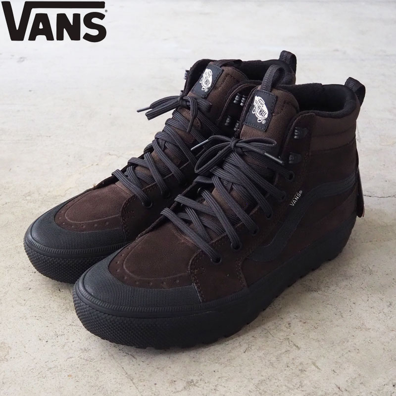 バンズ スニーカー メンズ VANS ヴァンズ Sk8-Hi Waterproof Insulat VN000DAQY49 スケート ハイ ハイカット シューズ 靴 防水 All-Trac ウォータープルーフ ブラウン 茶色