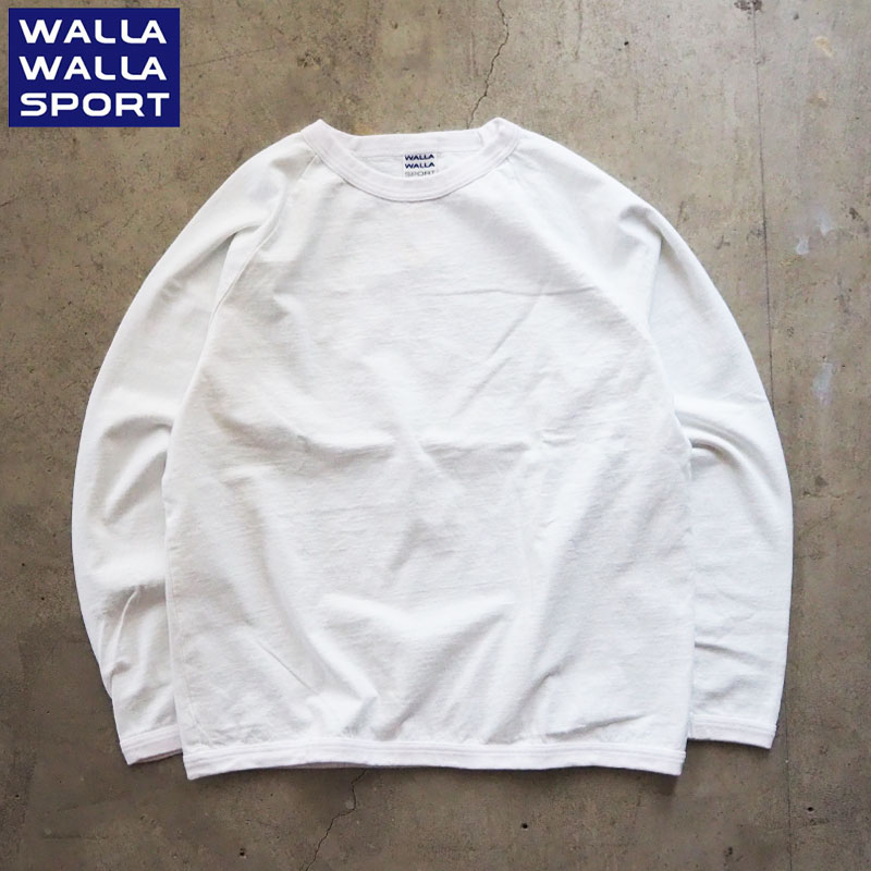 楽天GOOD HOLIDAY グッドホリデイワラワラスポーツ ロンT WALLA WALLA SPORT 9oz ラグラン リブ ルーズ Tシャツ 030214-SR メンズ レディース 長袖 肉厚 USAコットン 日本製 無地 長袖Tシャツ 白 黒 チャコール ワラワラ スポーツ