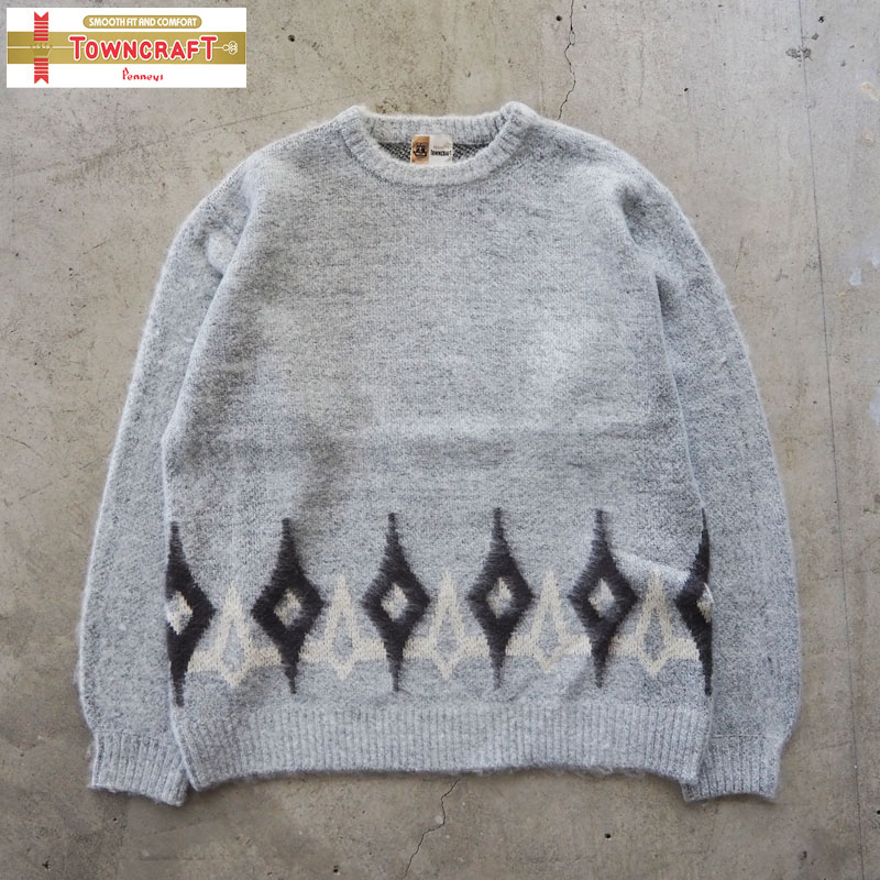 タウンクラフト セーター TOWNCRAFT シャギー ヴィンテージ クルー ニット TC24F00900 メンズ レディース ネイティブ アーガイル 長袖 ア...