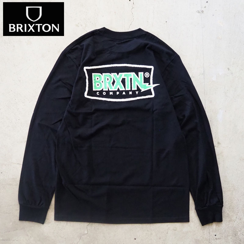Long-Sleeved - ブリクストン ロンT BRIXTON LIGHTNING L/S STD 17490 メンズ 長袖 Tシャツ 長袖Tシャツ 袖 プリント 白 黒 ブラック ストリート バイカー サーフ アメカジ メール便