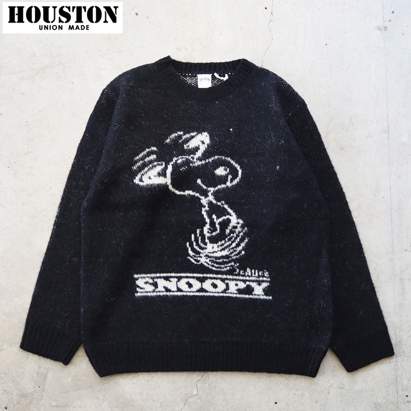 ヒューストン ニット メンズ レディース HOUSTON ピーナッツ スヌーピー モヘヤ セーター 22346 PEANUTS MOHAIR WOOL SWEA...
