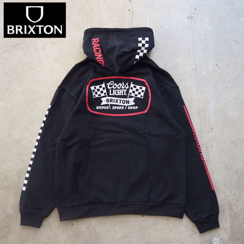 Rakuten - ブリクストン パーカー BRIXTON COORS LIGHT PIT STOP プルオーバー スウェット コラボ フーディー 22850 メンズ プリント 裏起毛 スエット 黒 ブラック ストリート アメカジ