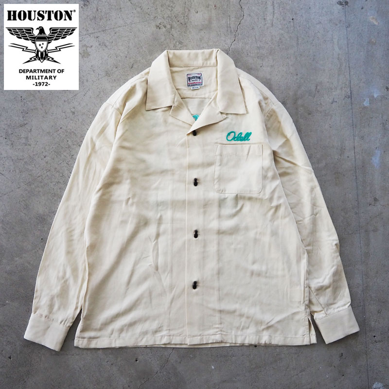 樂天商城 - ヒューストン ボウリングシャツ HOUSTON 41174 メンズ シャツ 刺繍 長袖 長袖シャツ ボウリング ボーリング アメカジ ミリタリー