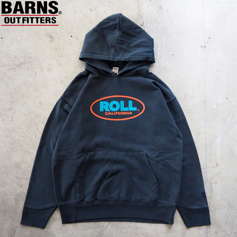 バーンズ パーカー メンズ BARNS OUTFITTERS ROLL アスレチック プルオーバーパーカー BR-25466 スウェット プルオーバー ピグメント ロール アメカジ 長袖 裏起毛 カリフォルニア アウトフィッターズ