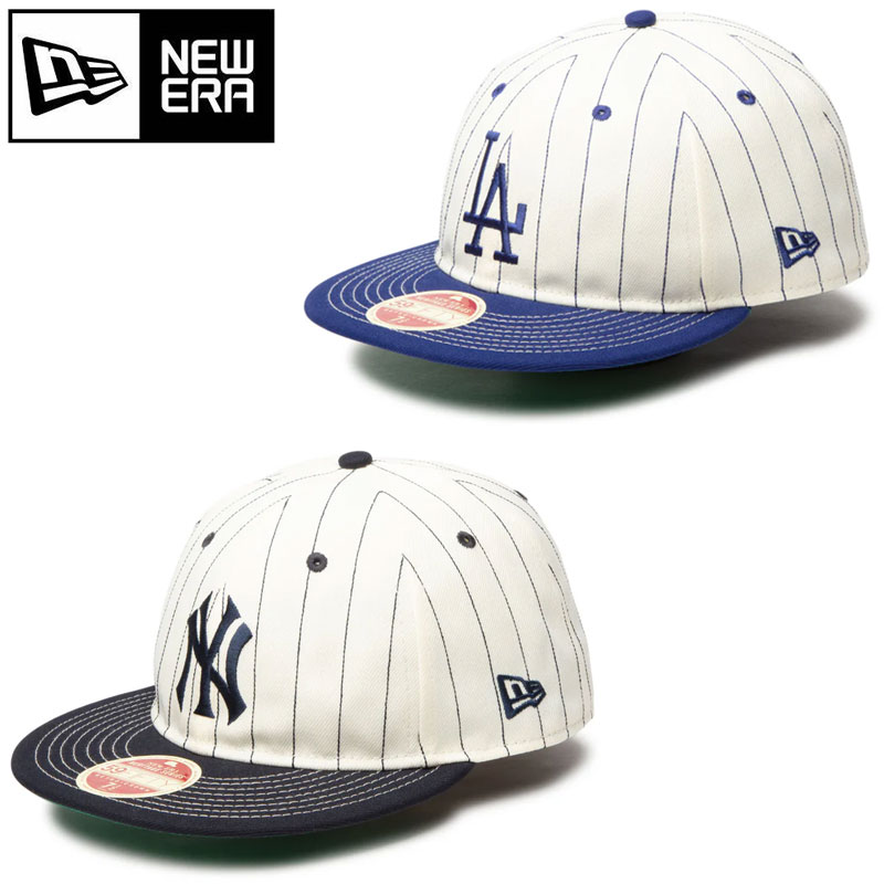 ニューエラ キャップ メンズ NEWERA RC 59FIFTY フラットバイザー MLB Heritage Collection 14388378 14388381ぼうし 帽子 NY LA ヤンキース ドジャース ベースボールキャップ cap ストライプ ニューヨーク ロサンゼルス newera