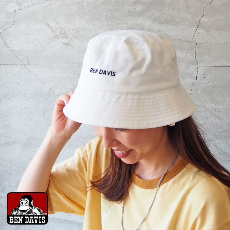 BEN DAVIS ベンデイビス ハット メンズ レディース TWILL UV HAT BDW-8667 バケットハット バケハ 帽子 ぼうし はっと UVカット加工 サファリハット ロゴ ワーク アメカジ アウトドア キャンプ フェス 男女兼用