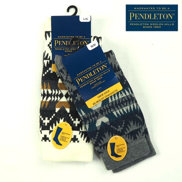 PENDLETON ペンドルトン 靴下 SOCKS 85-6437 メンズ レディース ハイソックス ミドルソックス くつした ソックス ギフト プレゼント 贈り物 USA製 リブソックス ブランド 白 ホワイト グレー ネイビー ネイティブ シンプル カジュアル メール便可