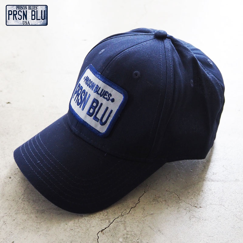 プリズンブルース キャップ PRISON BLUES NAVY LOGO BASEBALL CAP PRBS755 メンズ otto 帽子 サイズ調節可能 ベルクロ ロゴ ベースボールキャップ ネイビー