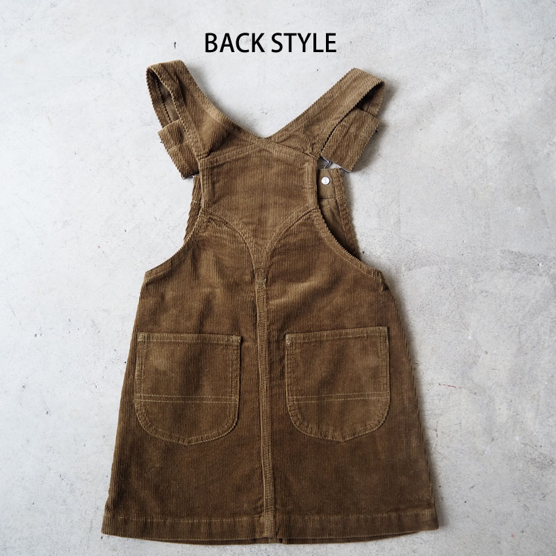 CHUMS チャムス キッズ オーバーオール スカートKid's All Over The Corduroy Overall Skirt CH23-1066子供服 サロペット コーデュロイ 子供 シンプル カジュアル おしゃれ かわいい 無地 ベージュ カーキ レジャー 秋 冬 S M L XL