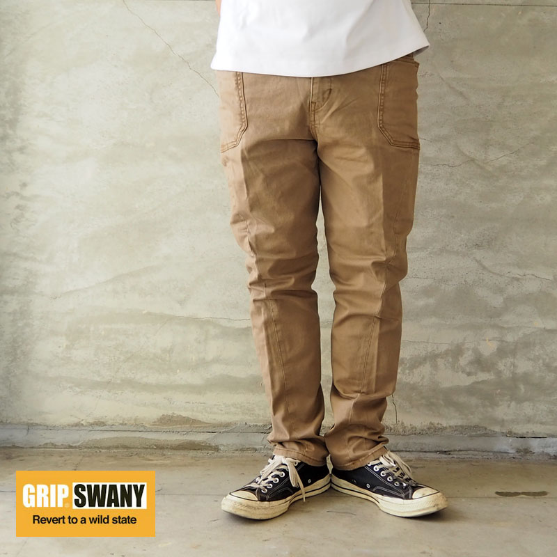 GRIP SWANY グリップスワニー パンツ JOG 3D CAMP PANTS キャンプパンツ GSP-55 メンズ キャンプ 厚手 ストレッチ ツイル アウトドア ギア アウトドアパンツ ボトムス 男性 おしゃれ outdoor 黒 ベージュ オリーブ ワーク イージーパンツ