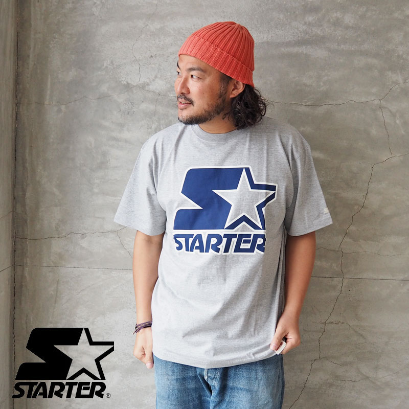 スターター Tシャツ STARTER メール便可 S星マーク TEE X50206J メンズ 半袖 スターターTシャツ 半袖Tシャツ ビッグロゴ ショートスリーブ ロゴ プリント アメカジ ストリート スケーター 白 黒 ホワイト ブラック おしゃれ