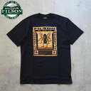 フィルソン Tシャツ FILSON 半袖 HOUSEFLY T SHIRT 93801 メンズ 半袖Tシャツ コラボ グラフィック プリント アメカジ ミリタリー ワーク インポート カットソー ロゴ プリント ブラック ハウスフライ フィッシング ミリタリー アメカジ