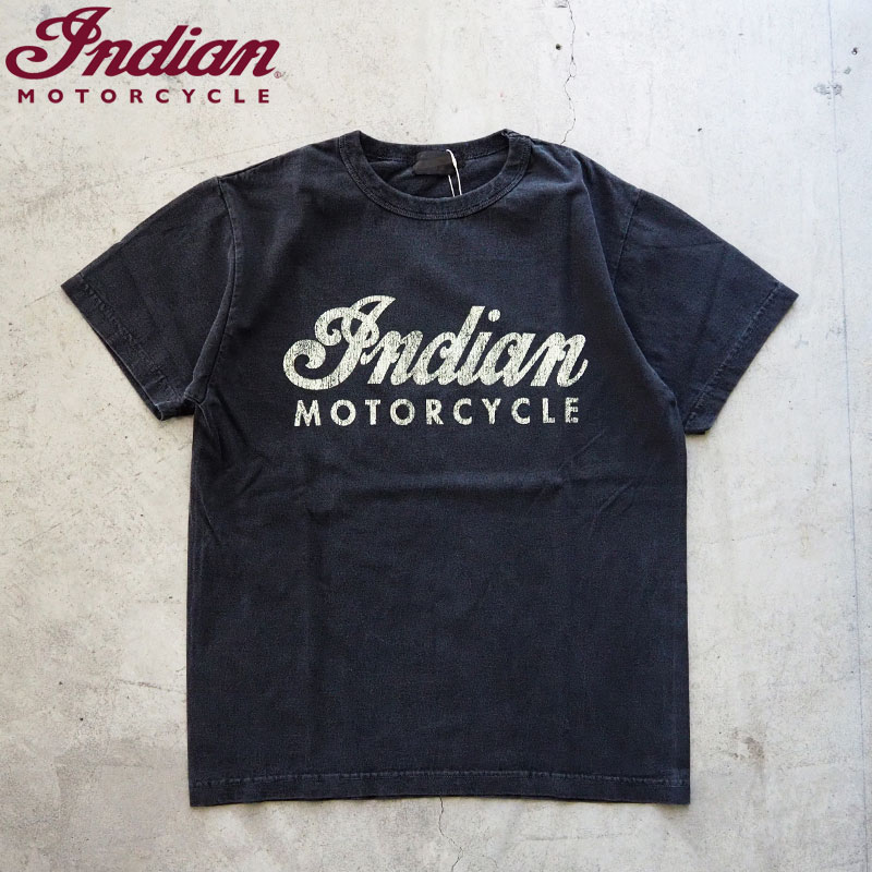 樂天商城 - インディアン モトサイクル Tシャツ Indian Motorcycle PIGMENT DYE プリントTシャツ IM79558 メンズ 半袖 ピグメント加工 フェード USA製 半袖Tシャツ アメカジ モーターサイクル プリント 東洋 東洋エンタープライズ 黒 メール便