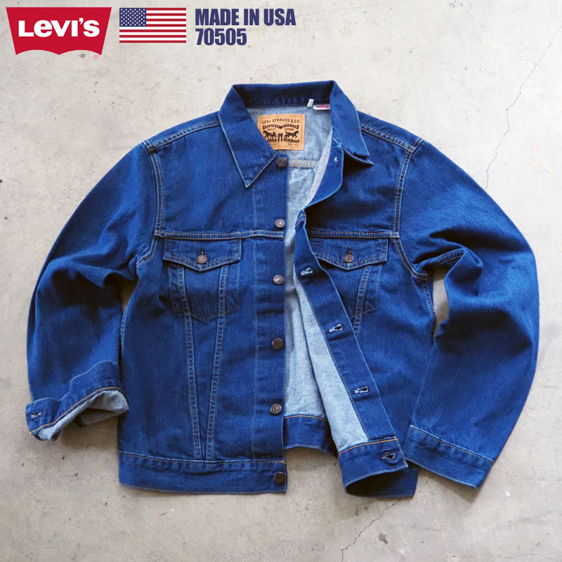 楽天GOOD HOLIDAY グッドホリデイLevi's リーバイス USA製 デニムジャケット DENIM JACKET デニム ジャケット 70505 メンズ レディース Gジャン USA 新品 アメリカ アメカジ サードタイプ 3rd トラッカー トラッカージャケット CONE製デニム オレンジタブ 米国製 リーバイ・ストラウス