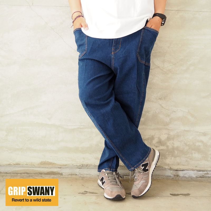 グリップスワニー アウトドア パンツ レディース GRIP SWANY グリップスワニー キャンプパンツ デニムJOG 3D WIDE CAMP PANTS GSP-59 メンズ レディース ワイド パンツ ジーンズ ワイドパンツ アウトドア キャンプ イージー ストレッチ ジョグ ワーク キャンパー アメカジ