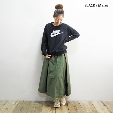 NIKE ナイキ トレーナー レディース ウィメンズ エッセンシャル クルー フリース BV4113 スウェット 秋冬 長袖 シンプル カジュアル ロゴ スエット 裏毛 裏毛トレーナー クルーネック スポーティ ゆったり おしゃれ 大人 黒 ブラック 紫 パープル
