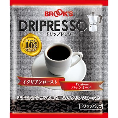 ブルックス ドリップレッソ イタリアンロースト パッシオーネ　20袋 本格エスプレッソコーヒーの味わい！ ドリップバッグコーヒー Brooks