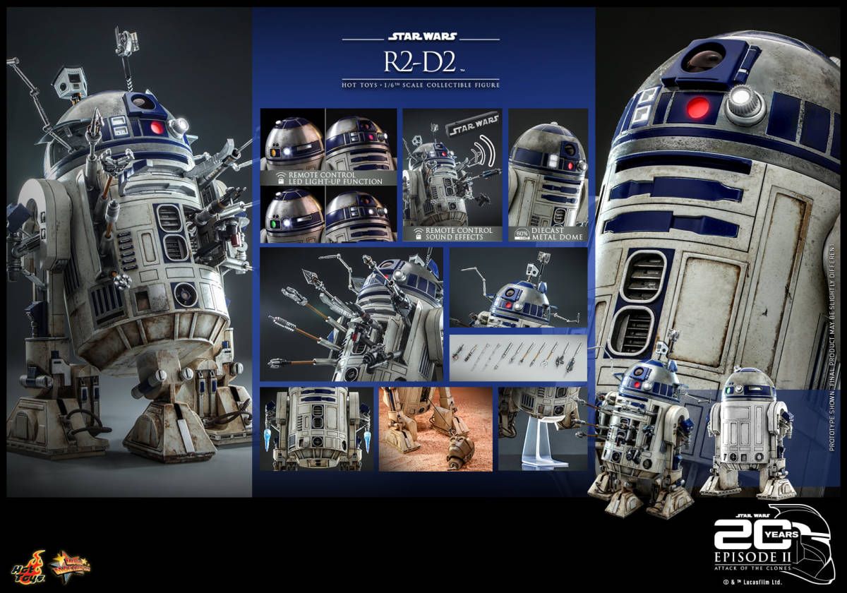 「新品 在庫」HOTTOYS ホットトイズ MMS651『スター ウォーズ エピソード2/クローンの攻撃 』 R2-D2