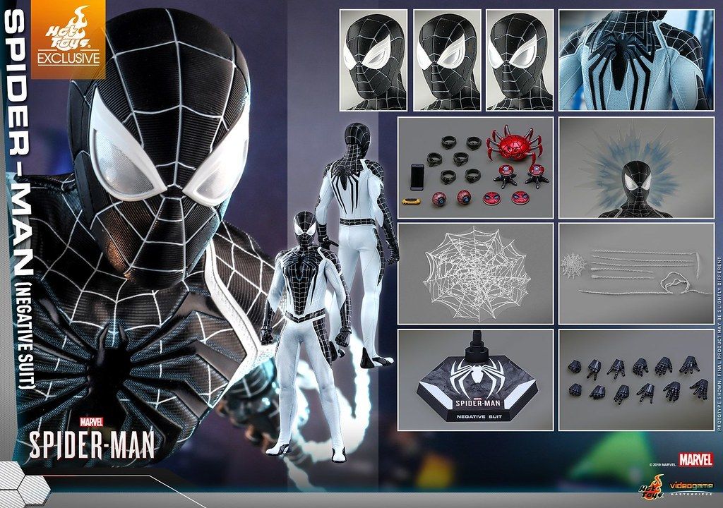 「新品 在庫」Hottoys ホットトイズ VGM36 『Marvel’s Spider−Man』 1／6スケールフィギュア スパイダーマン（ネガティブ スーツ版）Spider-Man (Negative Suit Version)