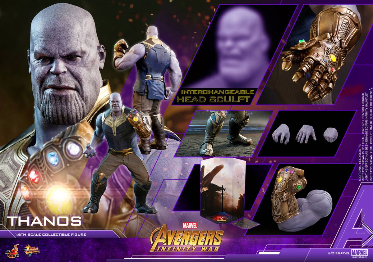 「新品・在庫」ホットトイズ MMS479 『アベンジャーズ/インフィニティ・ウォー』 1/6 フィギュア サノス Infinity War - Thanos